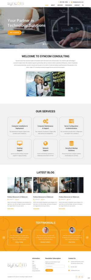 Web Design by pb for Syncom Consulting Inc. | Design: #18597005