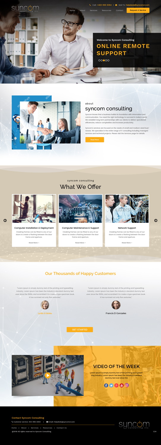 Diseño Web por pb para Syncom Consulting Inc. | Diseño #18597006