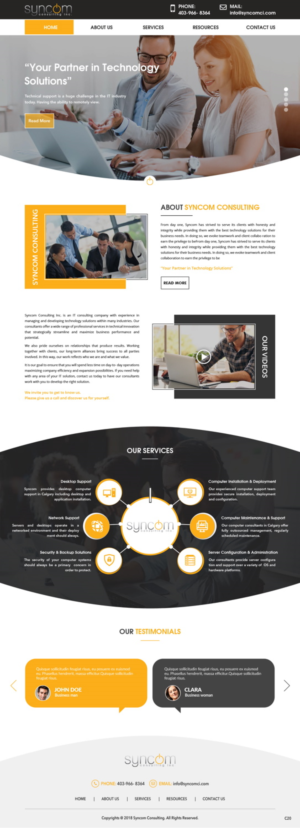 Web Design by pb for Syncom Consulting Inc. | Design: #18597008