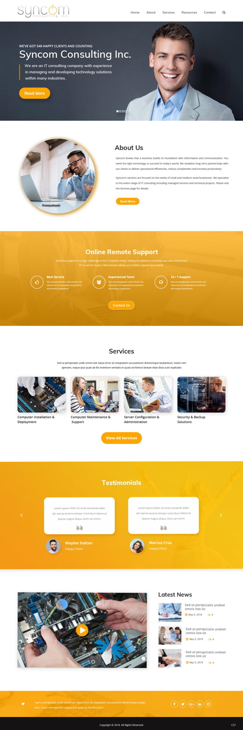 Web Design by pb for Syncom Consulting Inc. | Design #18597010