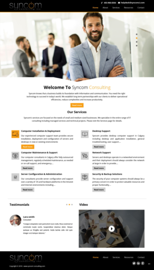 Web Design by pb for Syncom Consulting Inc. | Design: #18597015
