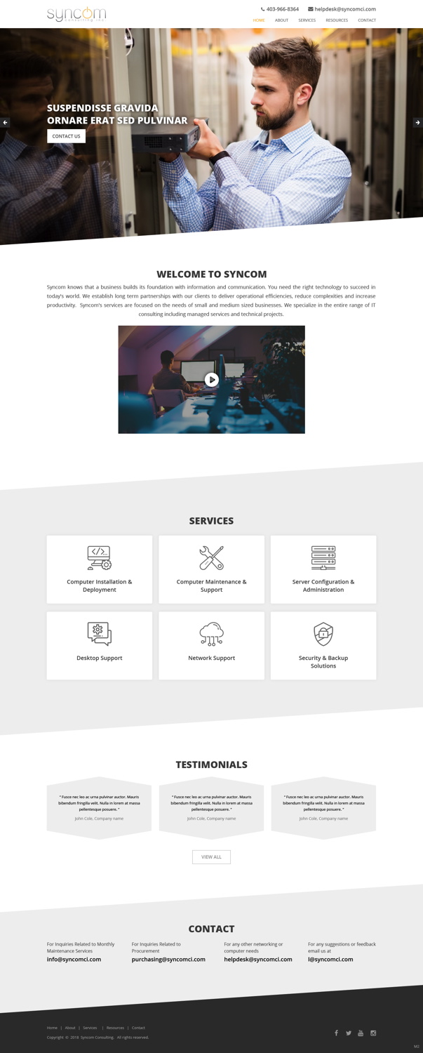 Web Design by pb for Syncom Consulting Inc. | Design #18597016