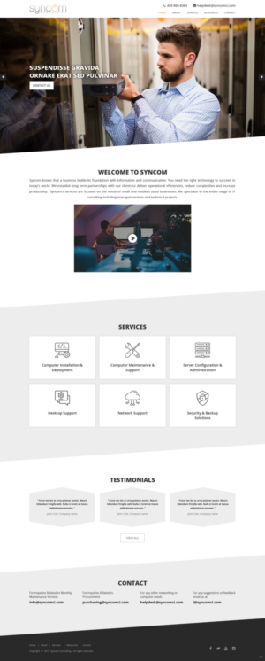 Web Design by pb for Syncom Consulting Inc. | Design: #18597016