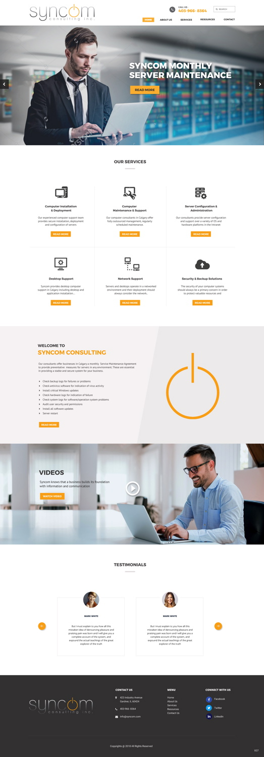 Web Design by pb for Syncom Consulting Inc. | Design #18597017
