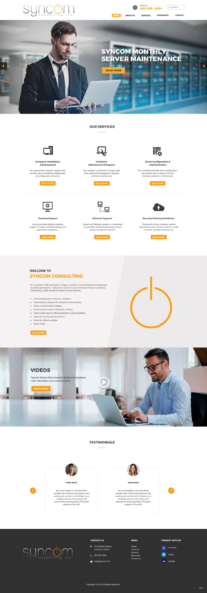 Web Design by pb for Syncom Consulting Inc. | Design: #18597017