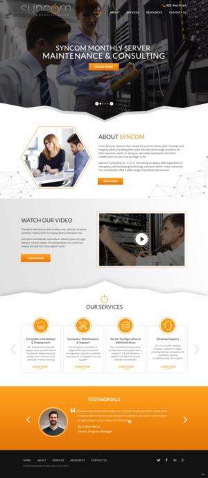 Web Design by pb for Syncom Consulting Inc. | Design: #18597019