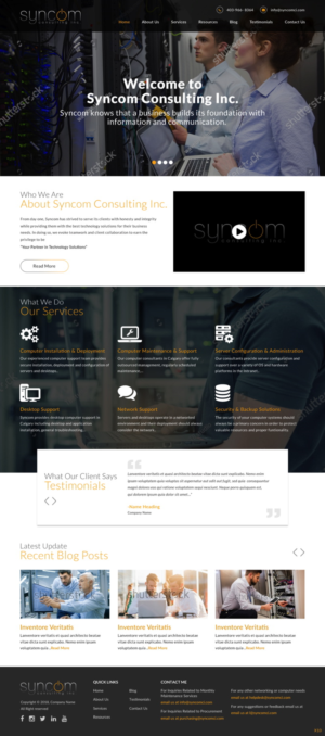 Web Design by pb for Syncom Consulting Inc. | Design: #18608380
