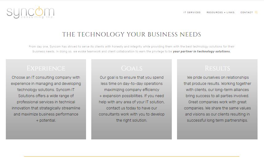 Web-Design von Cosman für Syncom Consulting Inc. | Design #18610390
