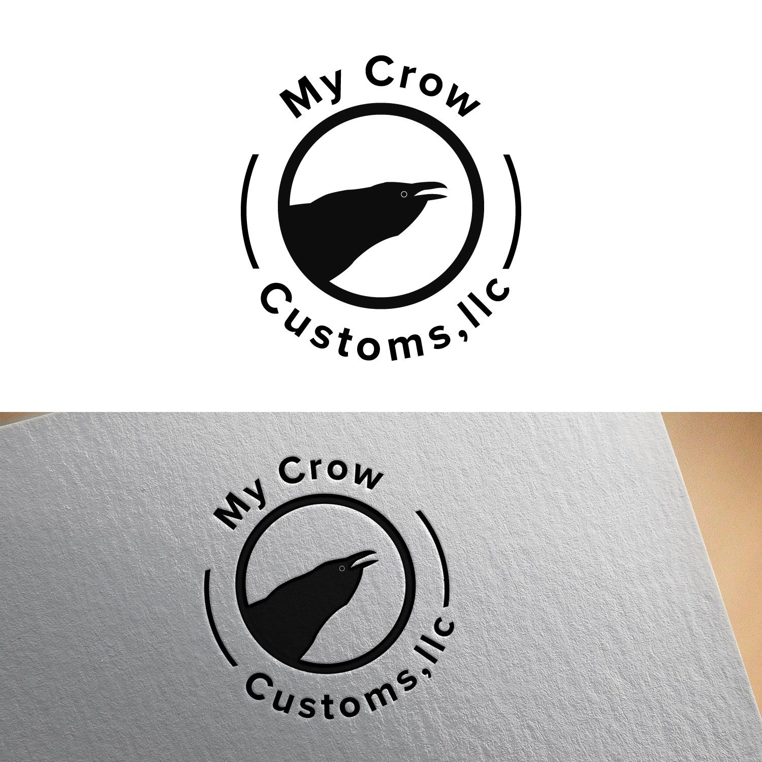 Logo Design by Logico Artlines for MyCrow Customs,LLC | Design #18609469
