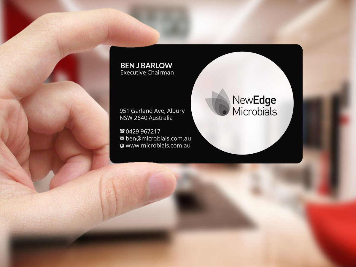 Business Card Design by Creations Box 2015 for New Edge Microbials | Design #18627958