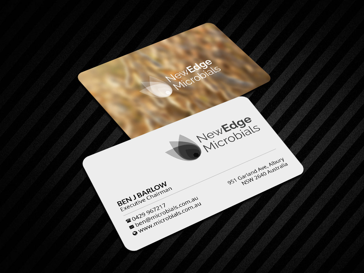 Business Card Design by Creations Box 2015 for New Edge Microbials | Design #18628095