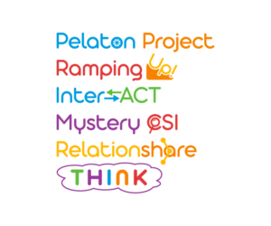 1. Pelaton Project ,  2. Ramping Up!  3. InterACT  4. Mystery CSI   5. Relationshare   6. Think | Logo Design by ACK Design