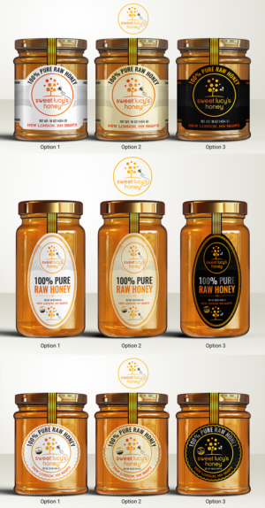 Honey Bottle Labels for Honey Business | Label Design by SAI DESIGNS