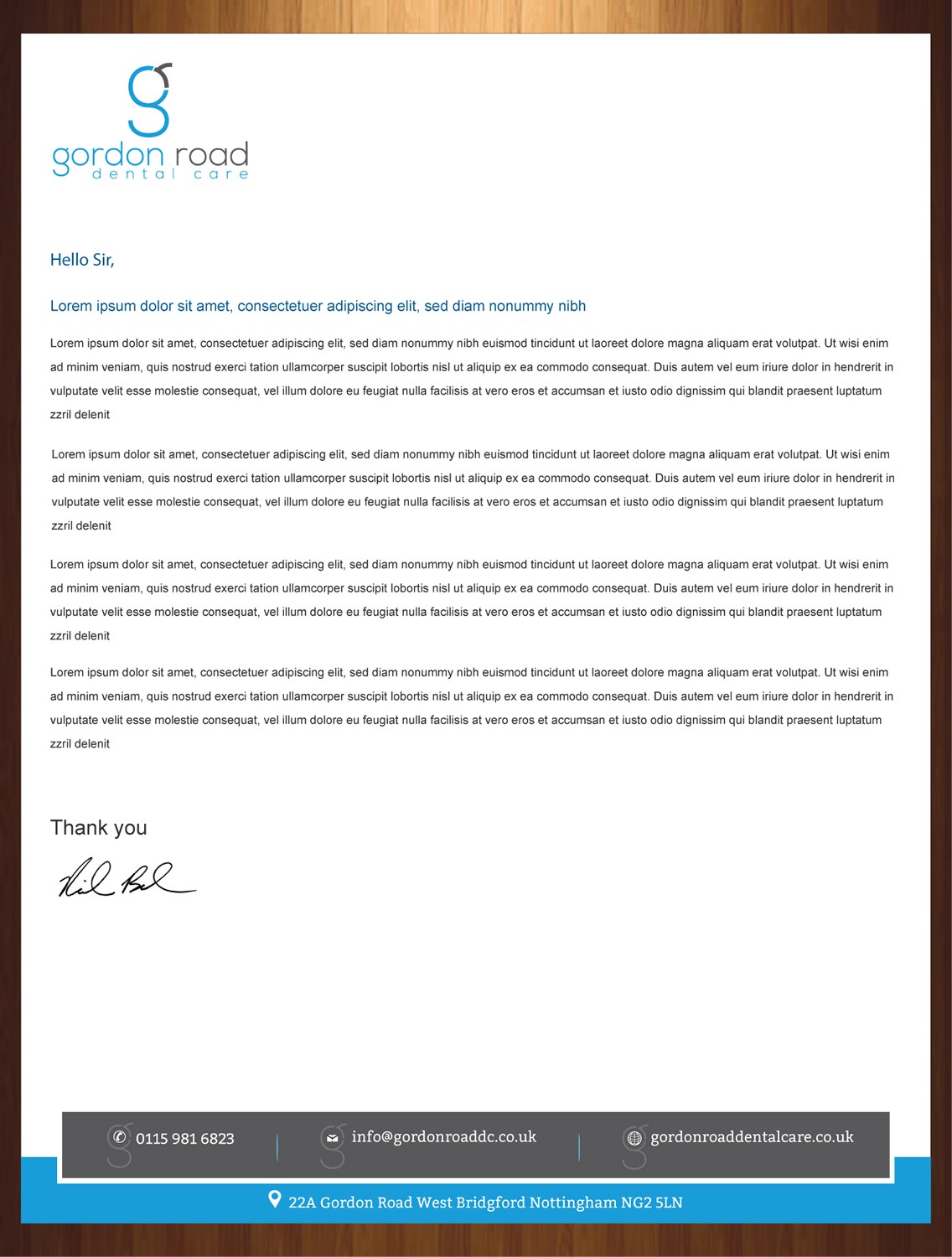 Letterhead Design by harmi_199 for Gordon Road Dental Care | Design #18635418