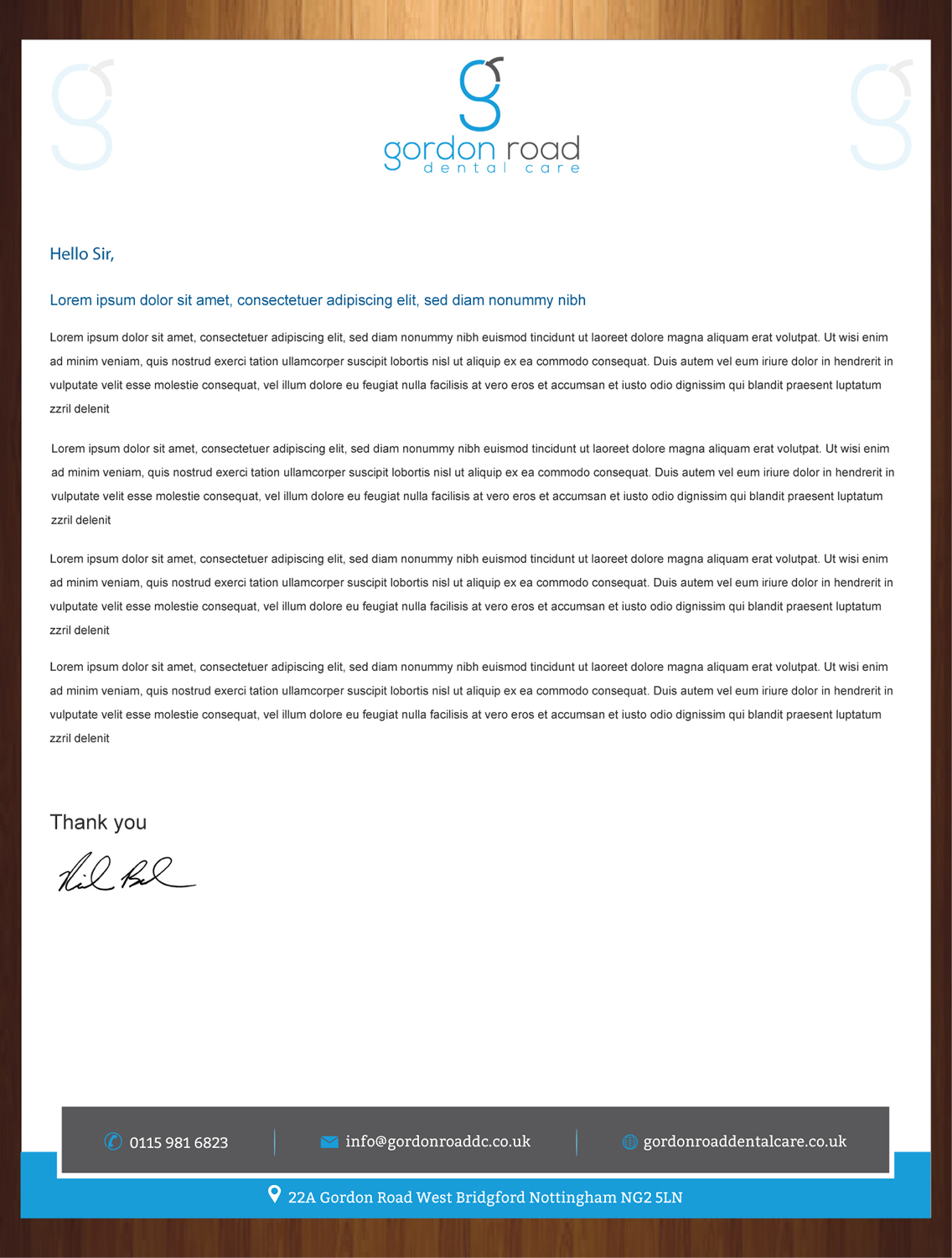 Letterhead Design by harmi_199 for Gordon Road Dental Care | Design #18635419