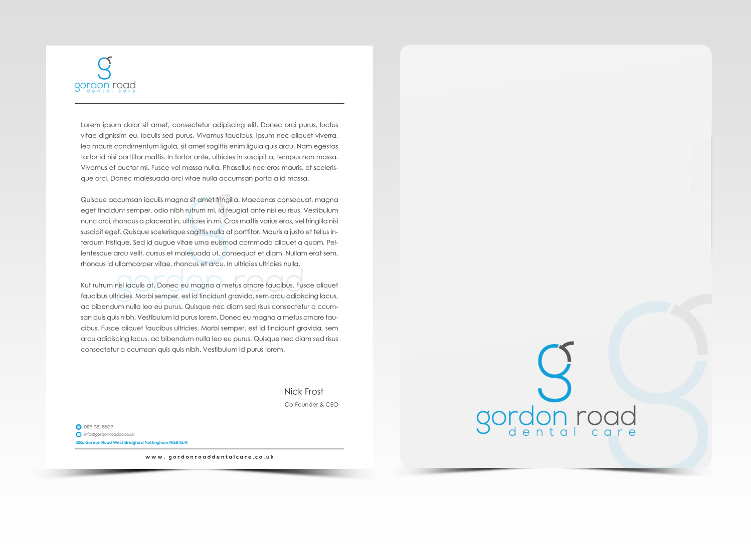 Letterhead Design by Pointless Pixels India for Gordon Road Dental Care | Design #18618560