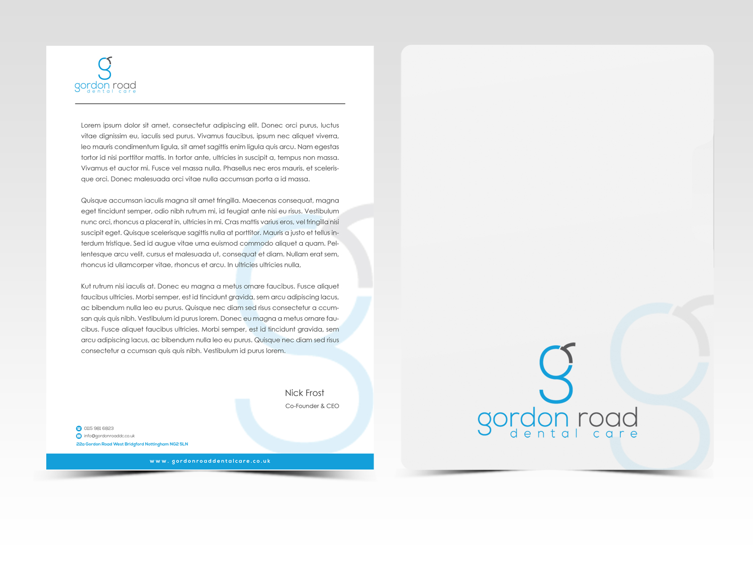 Letterhead Design by Pointless Pixels India for Gordon Road Dental Care | Design #18618589