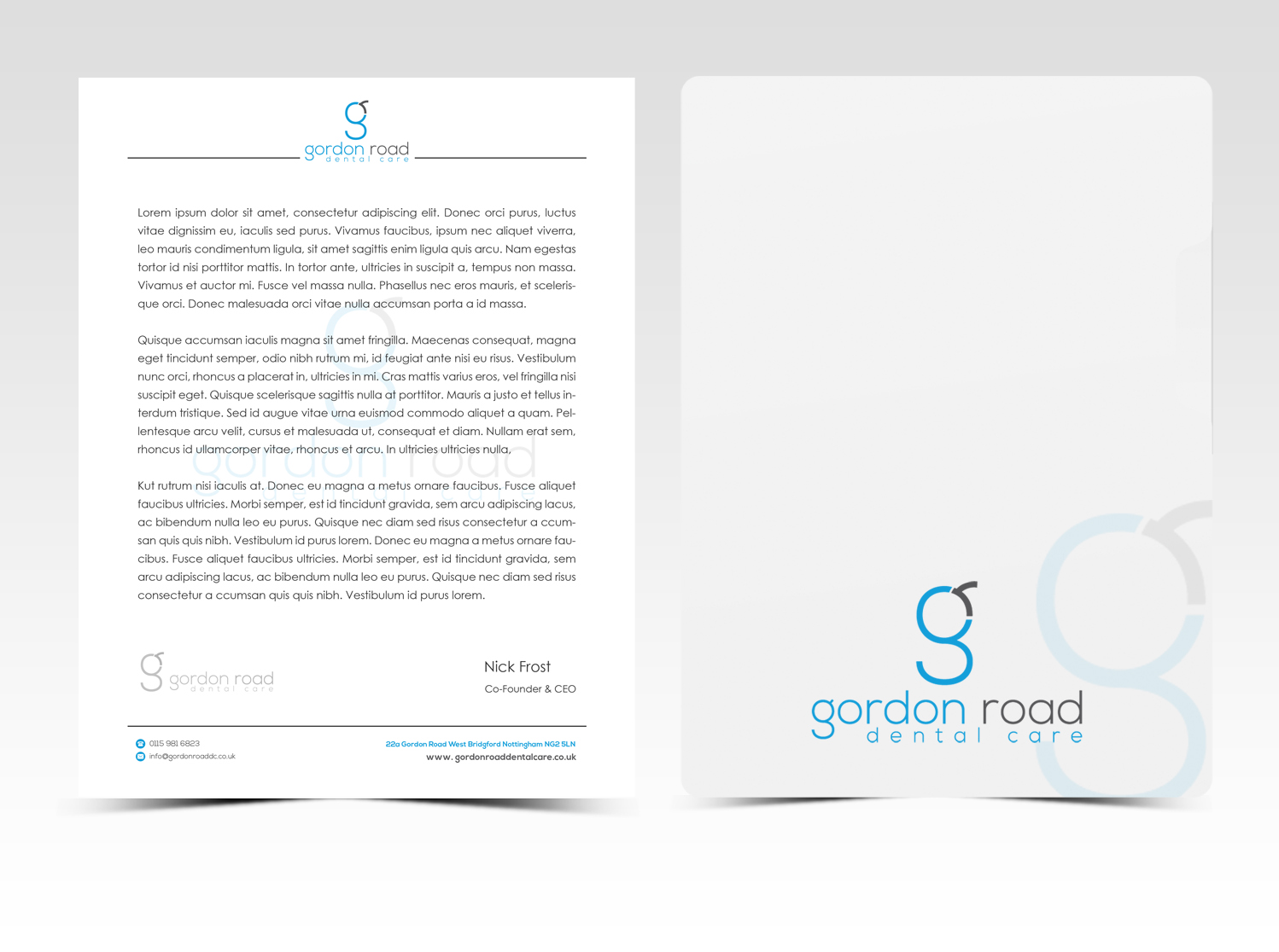 Briefkopf-Design von Pointless Pixels India für Gordon Road Dental Care | Design #18631052