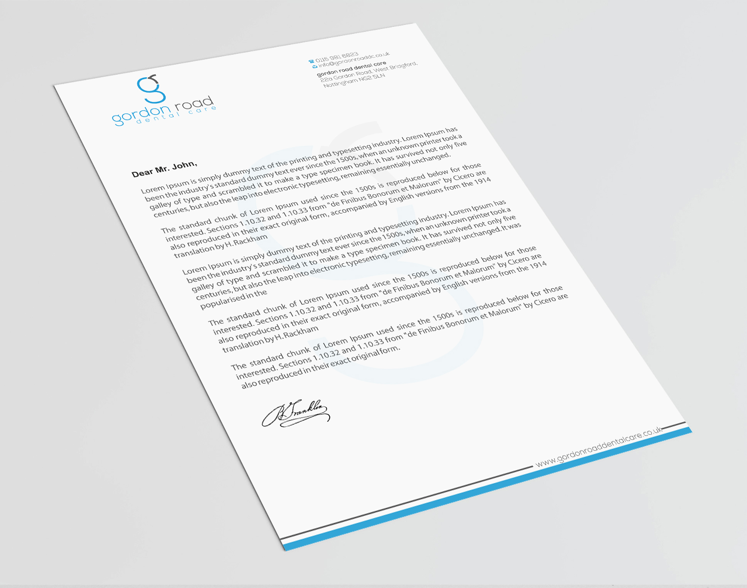 Letterhead Design by Infinitive Technology for Gordon Road Dental Care | Design #18618101