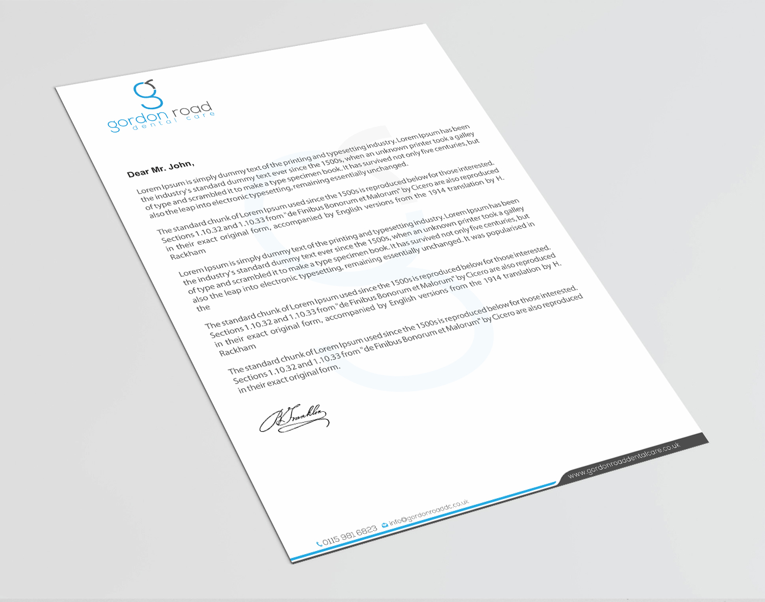 Letterhead Design by Infinitive Technology for Gordon Road Dental Care | Design #18618103