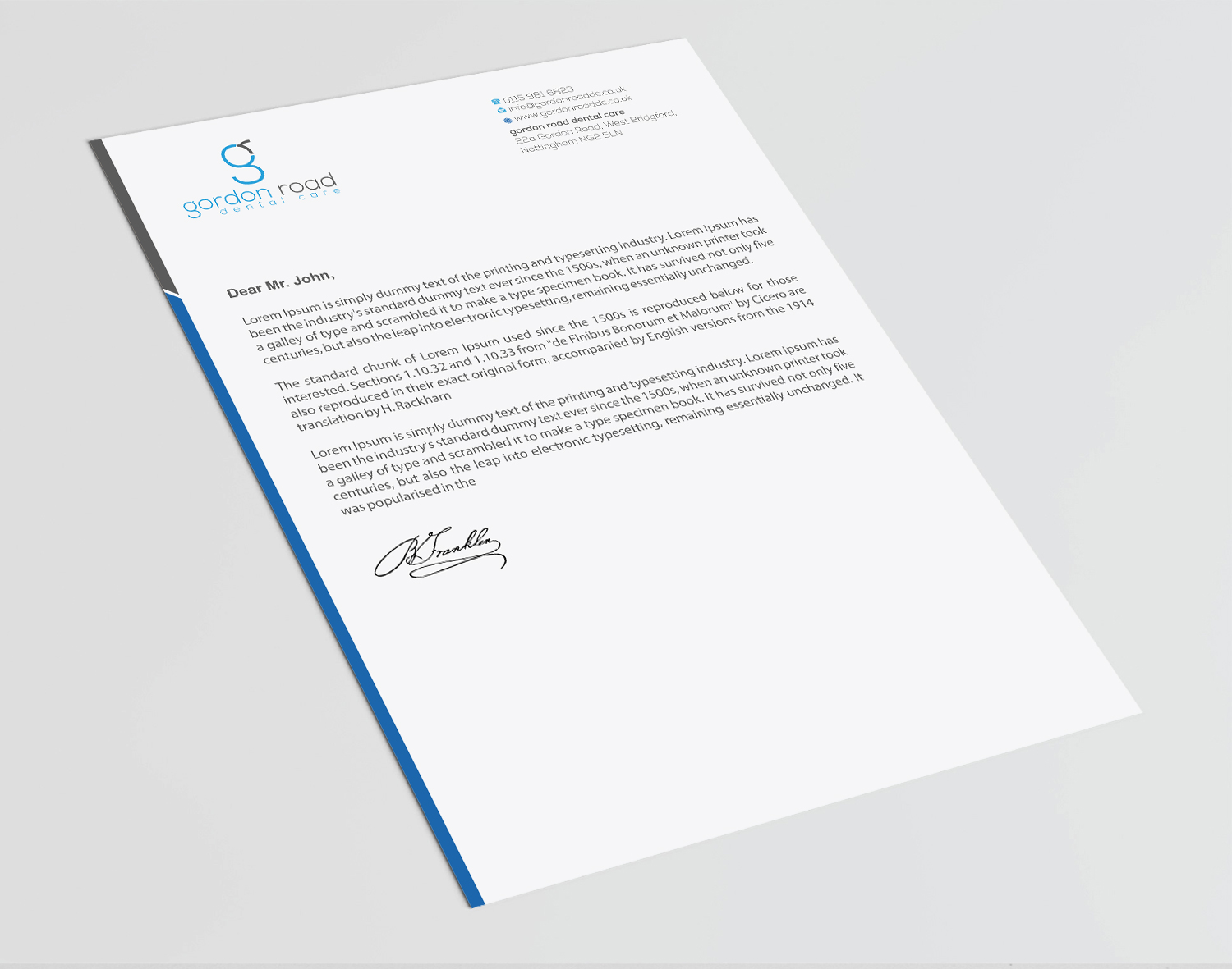 Briefkopf-Design von Infinitive Technology für Gordon Road Dental Care | Design #18624810