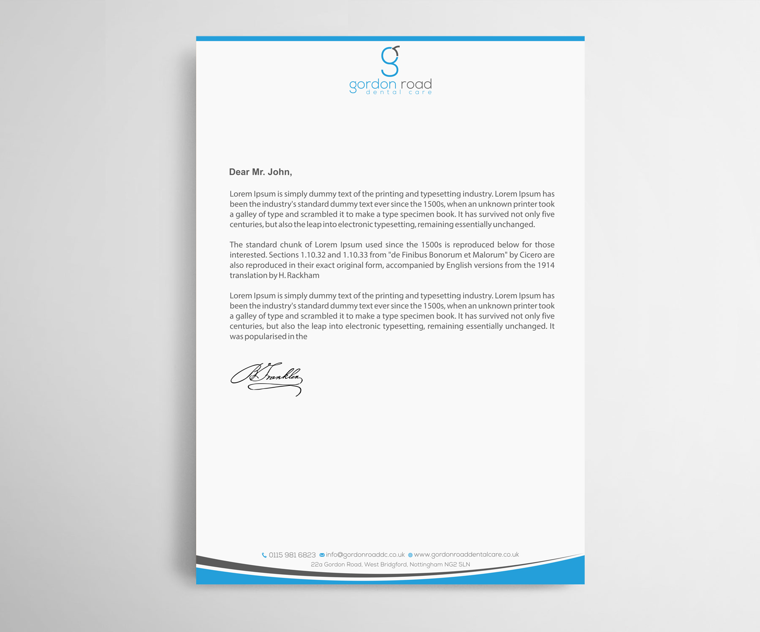 Briefkopf-Design von Infinitive Technology für Gordon Road Dental Care | Design #18648540