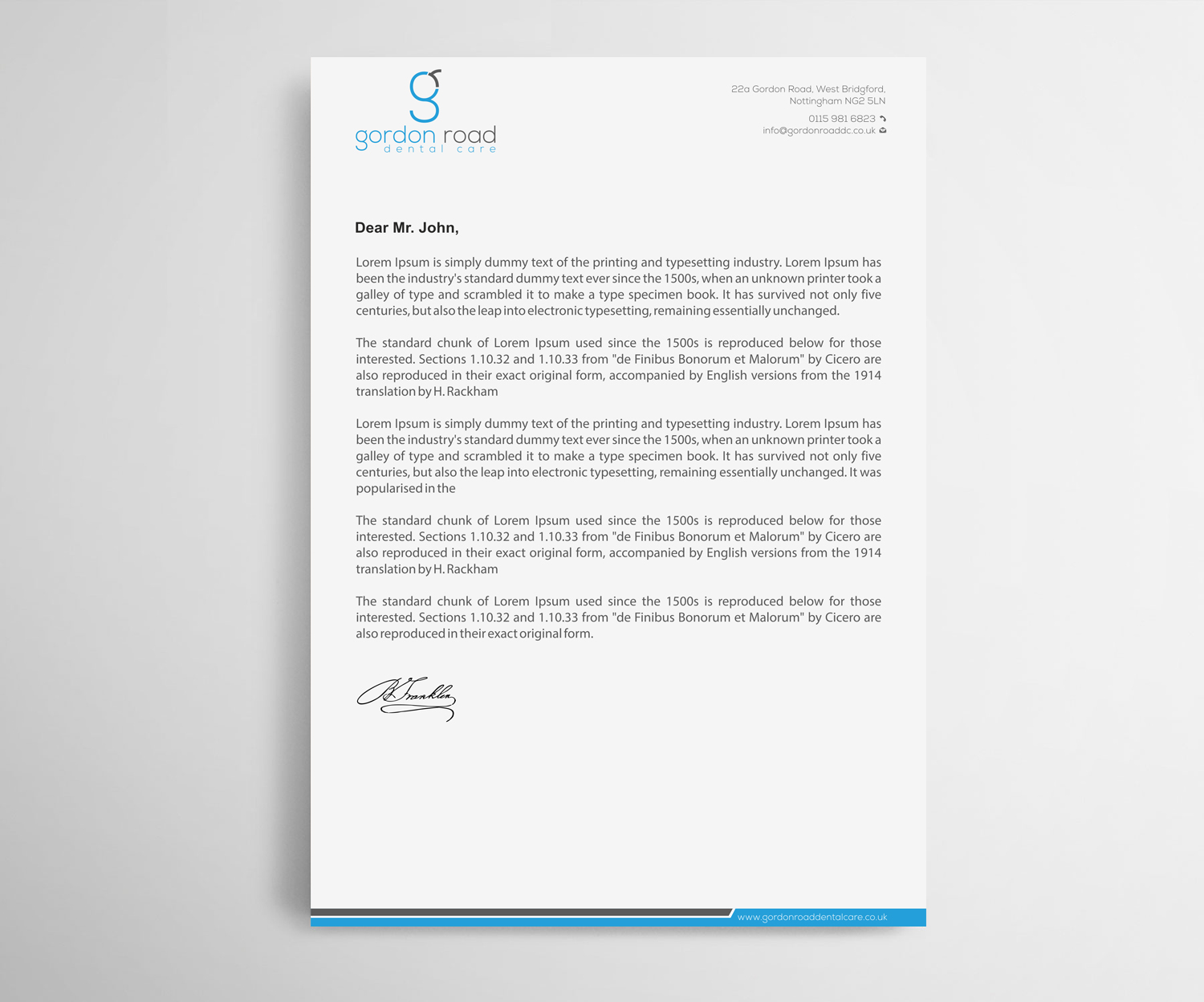 Briefkopf-Design von Infinitive Technology für Gordon Road Dental Care | Design #18649086