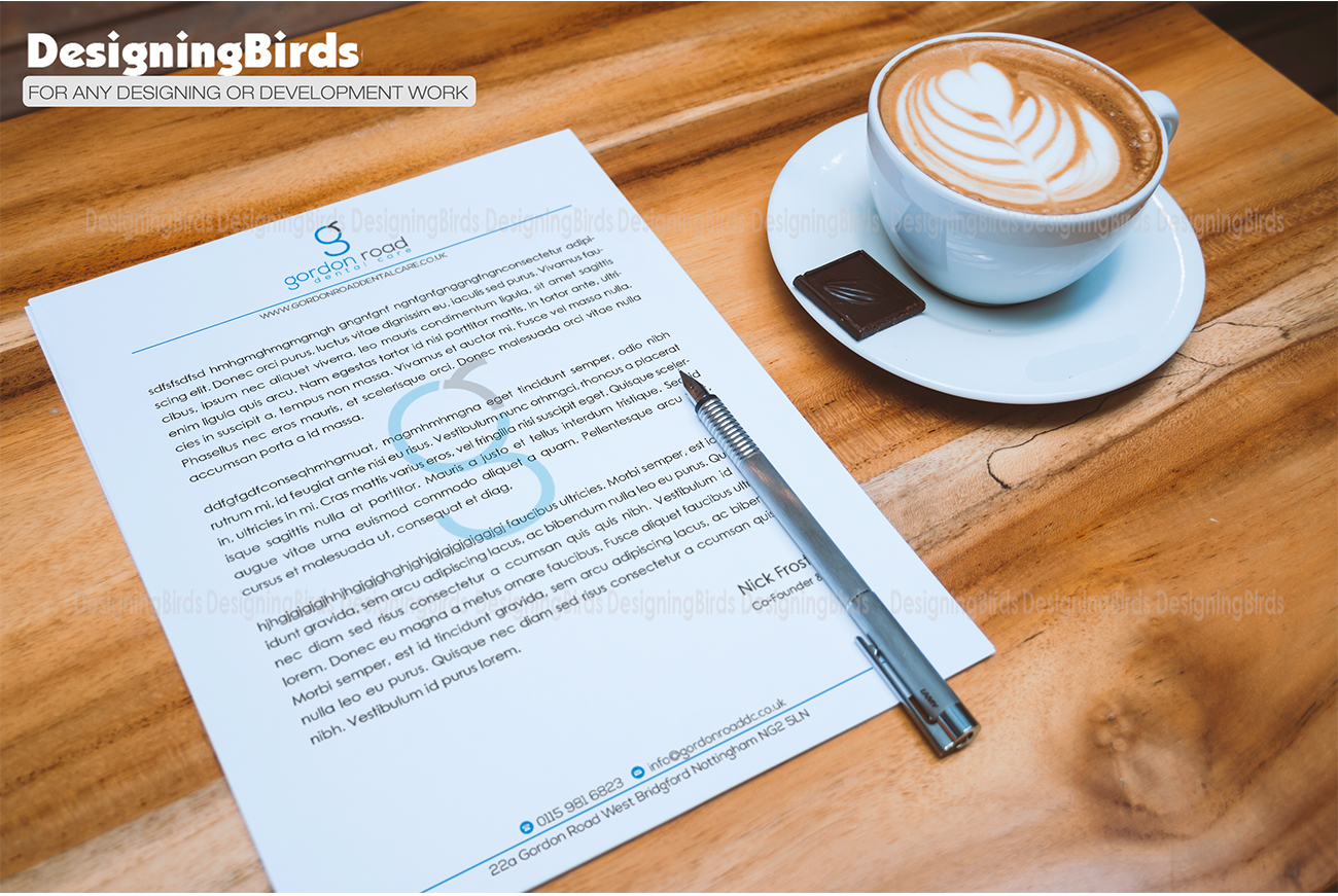 Letterhead Design by Designing Birds for Gordon Road Dental Care | Design #18618462