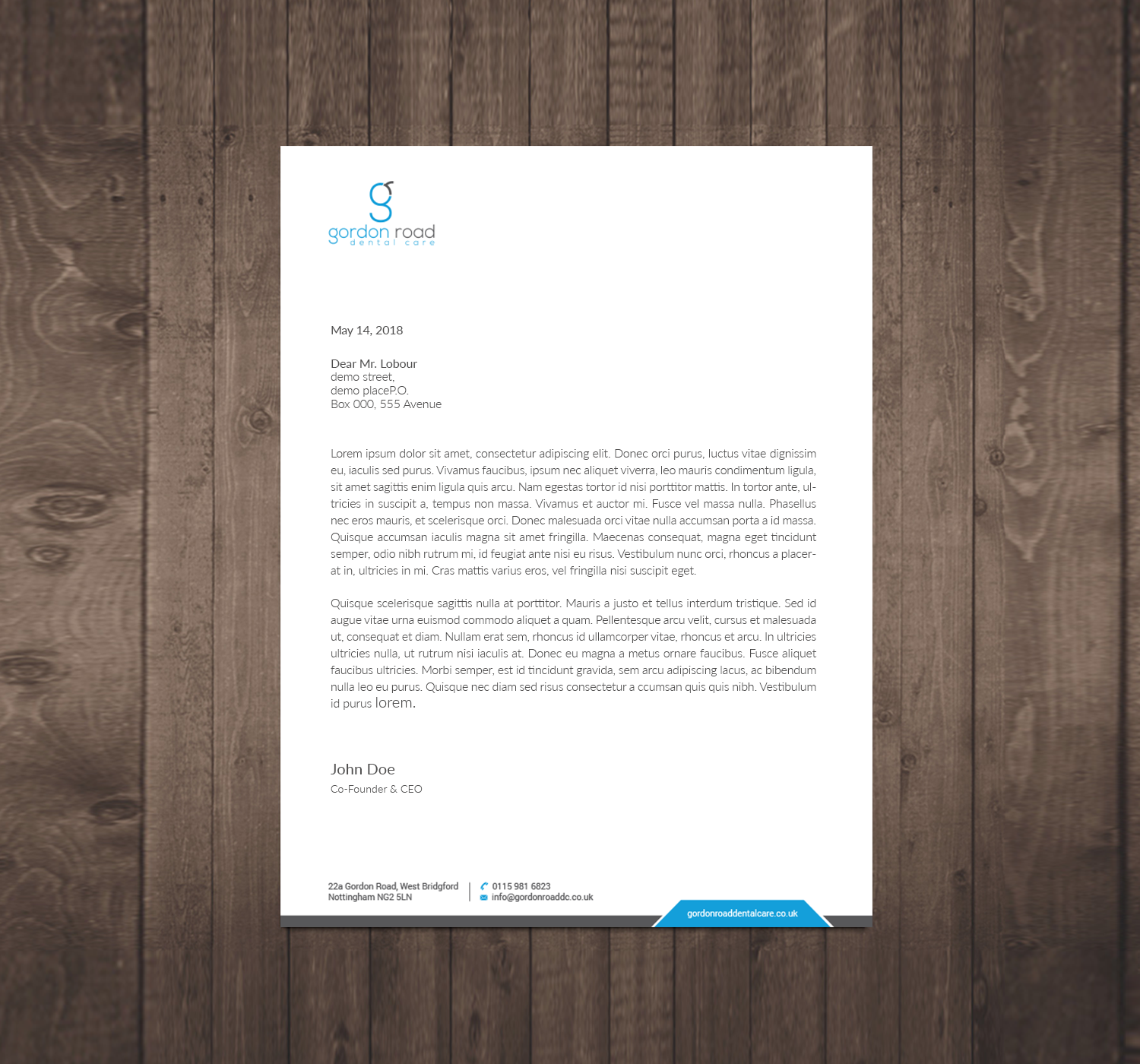 Letterhead Design by Right_D for Gordon Road Dental Care | Design #18640825