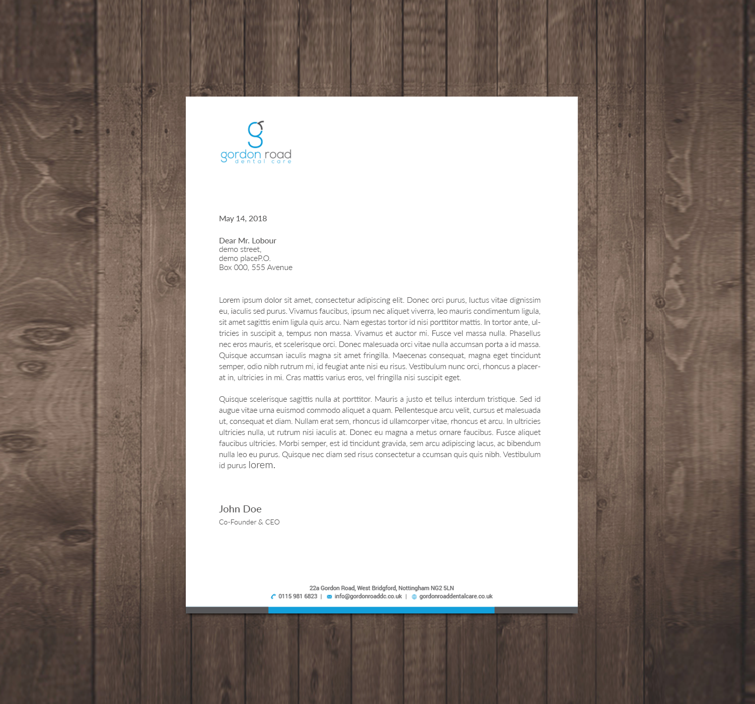 Letterhead Design by Right_D for Gordon Road Dental Care | Design #18641066