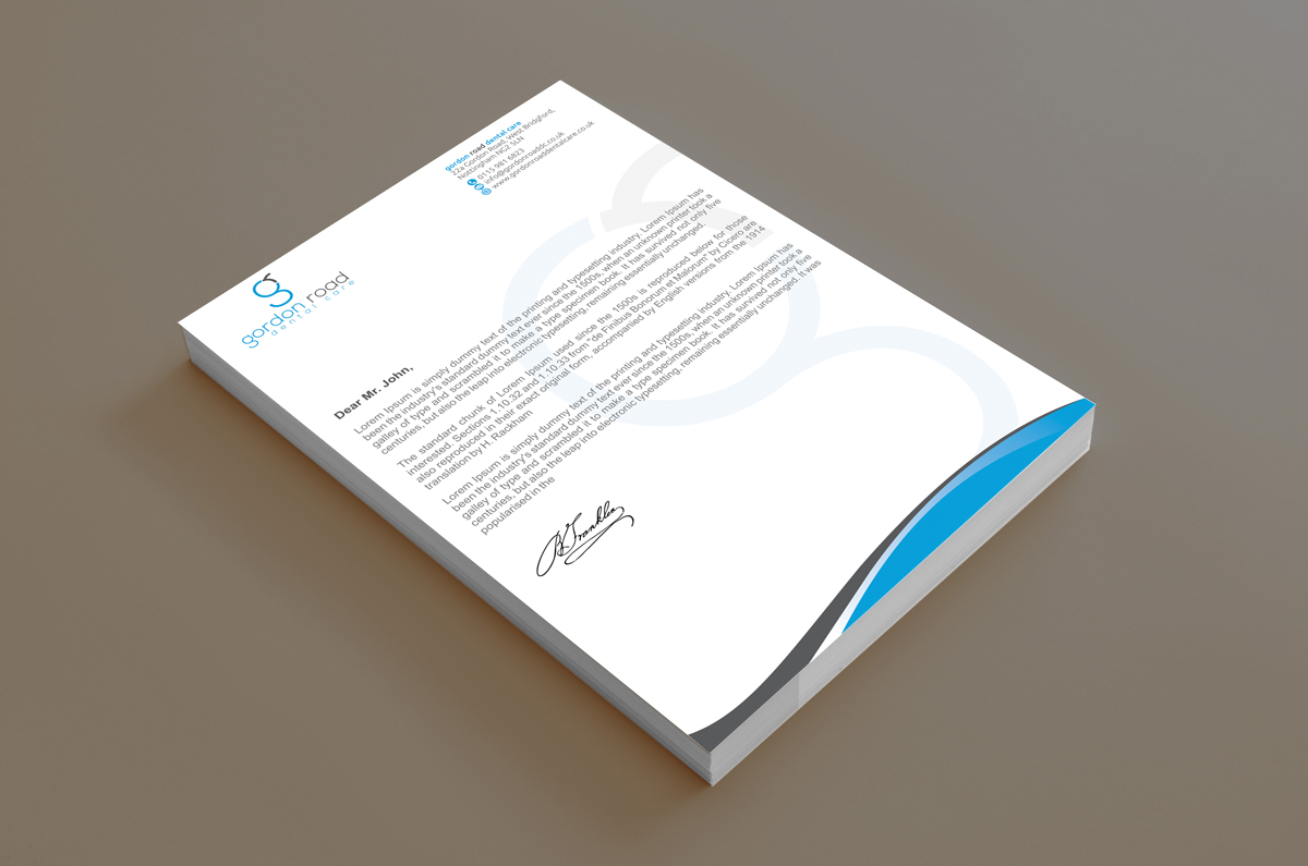 Letterhead Design by alpesh9520 for Gordon Road Dental Care | Design #18630563