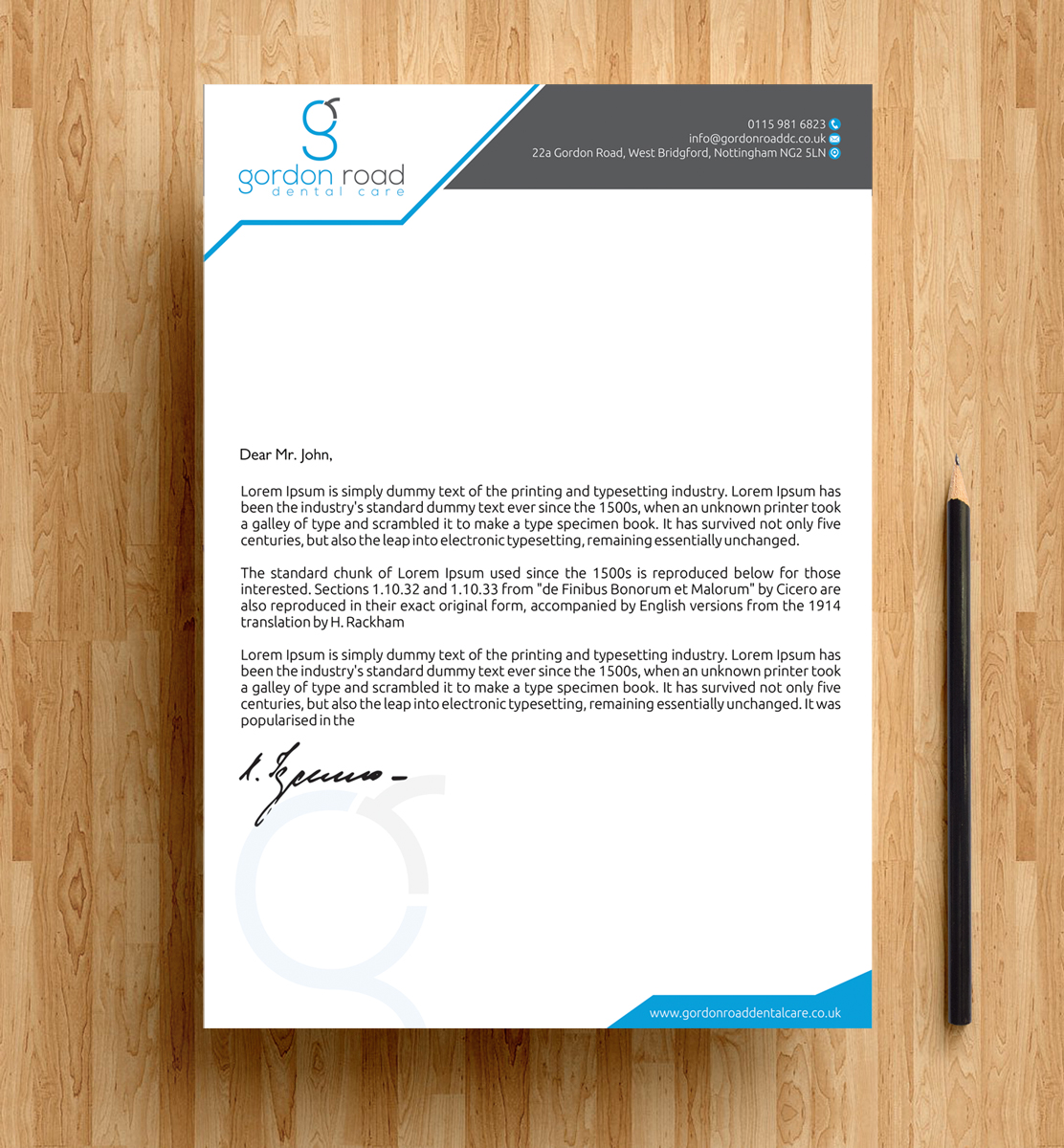 Briefkopf-Design von alpesh9520 für Gordon Road Dental Care | Design #18630879