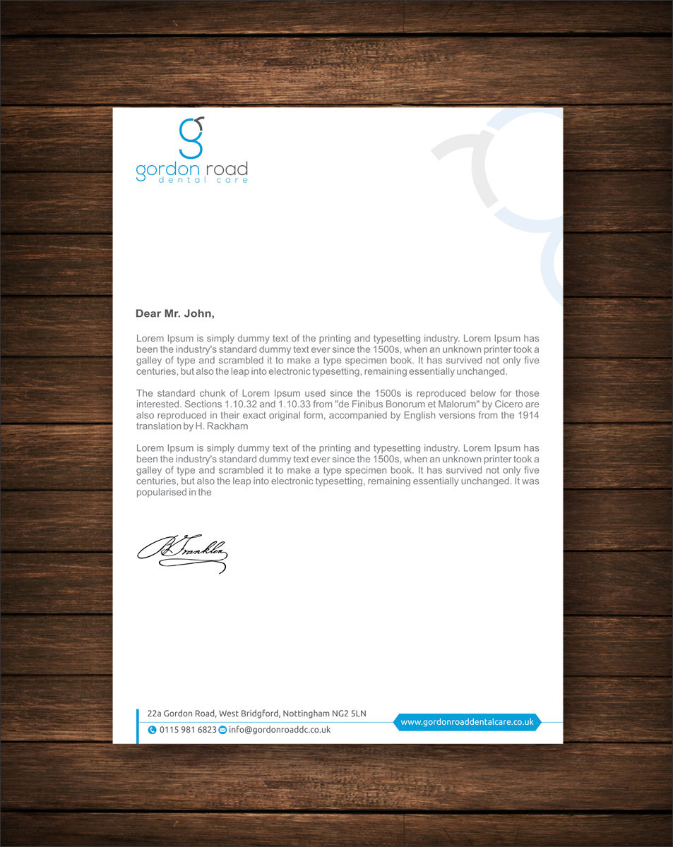 Briefkopf-Design von alpesh9520 für Gordon Road Dental Care | Design #18632570