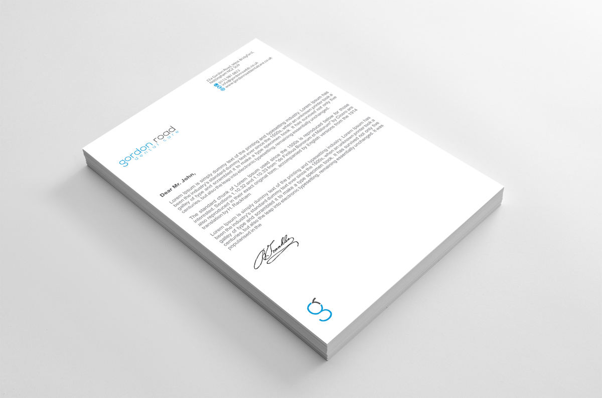 Letterhead Design by alpesh9520 for Gordon Road Dental Care | Design #18633623