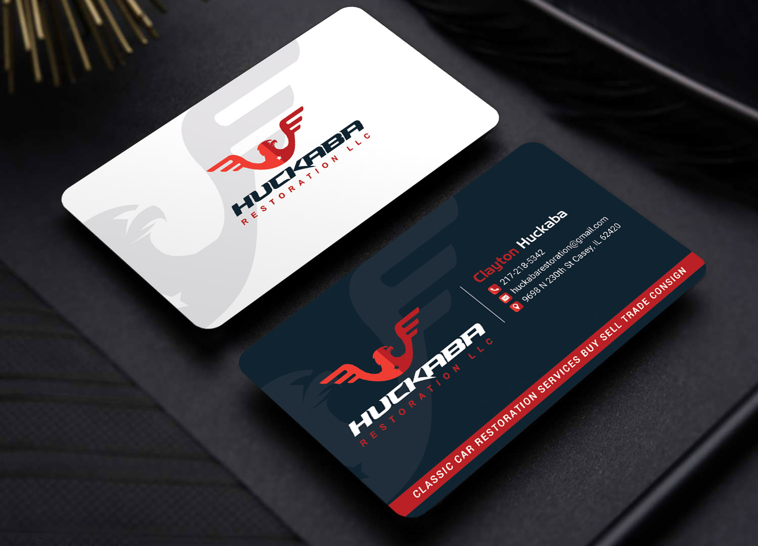 Business Card Design by Sandaruwan for Huckaba Restoration LLC  | Design #18617925