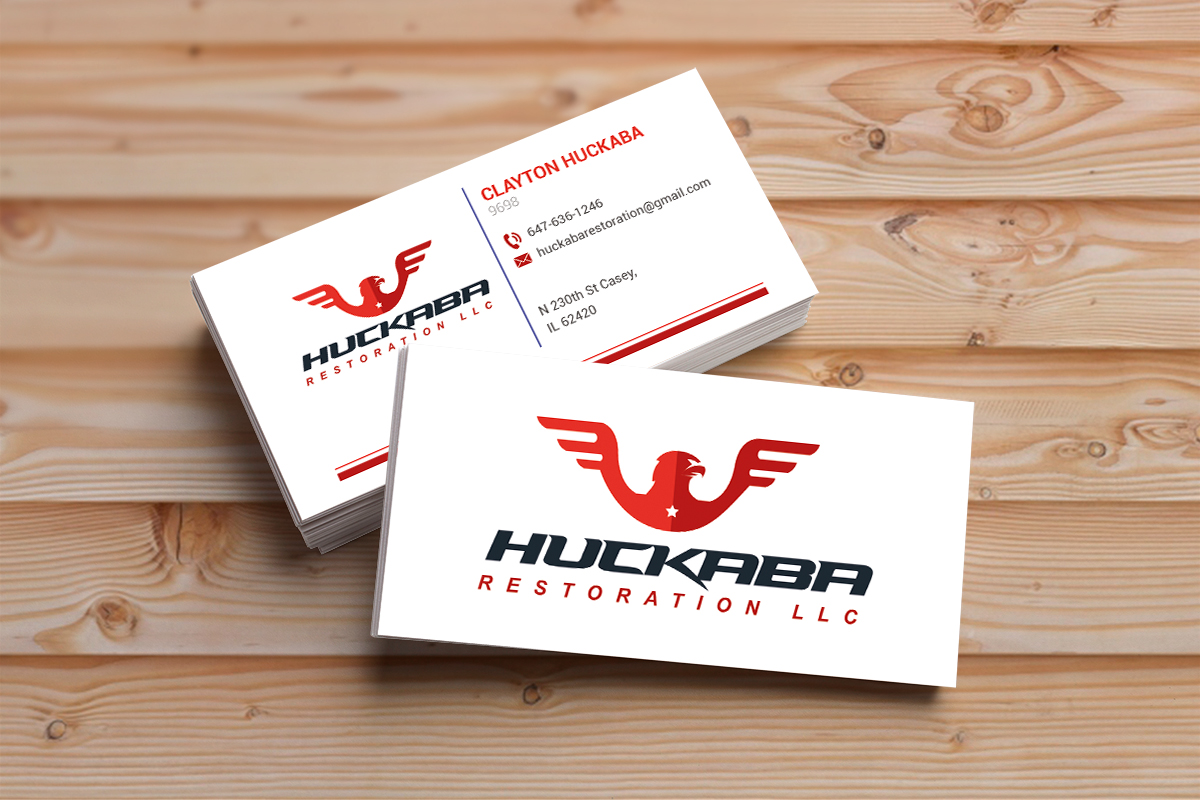 Business Card Design by isabel paoli for Huckaba Restoration LLC  | Design #18625742