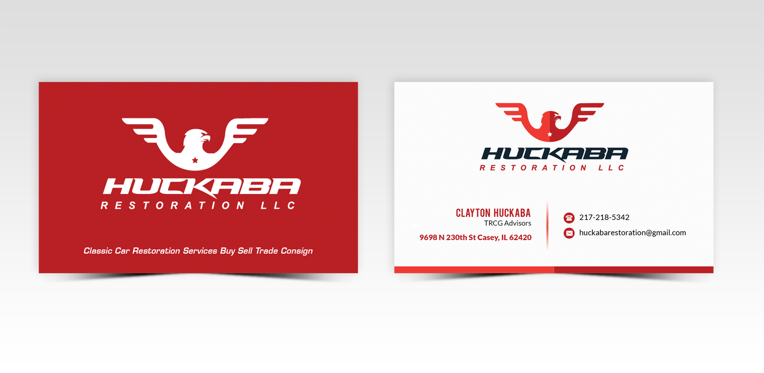 Business Card Design by Pointless Pixels India for Huckaba Restoration LLC  | Design #18611600