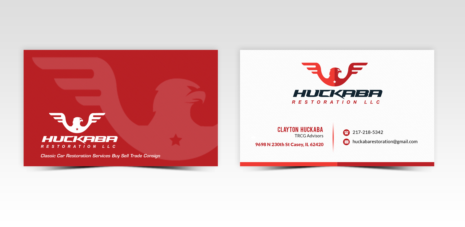 Business Card Design by Pointless Pixels India for Huckaba Restoration LLC  | Design #18611602