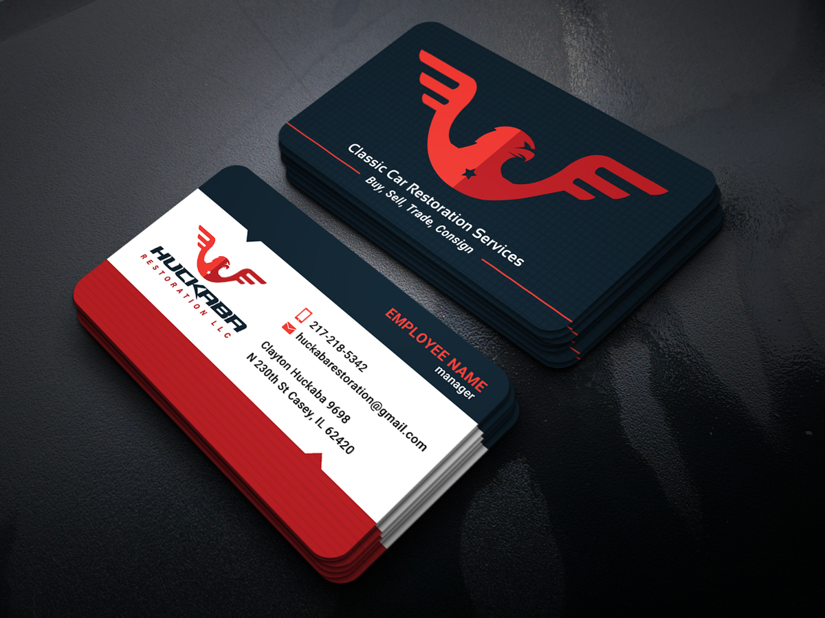 Business Card Design by JK18 for Huckaba Restoration LLC  | Design #18703473
