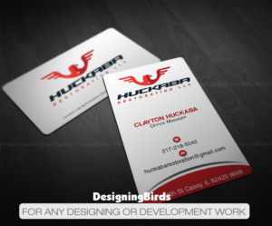 Business Card Design by Designing Birds for Huckaba Restoration LLC  | Design: #18625977