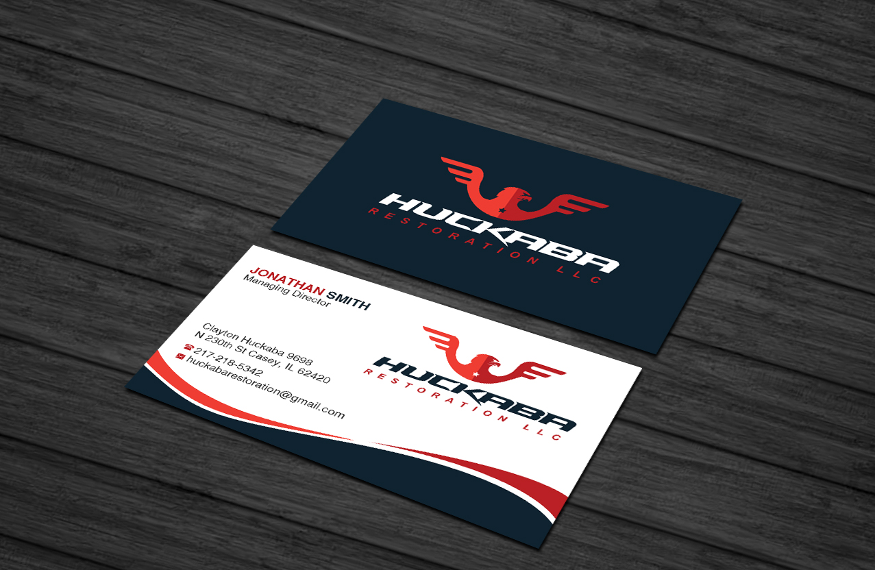 Business Card Design by Creations Box 2015 for Huckaba Restoration LLC  | Design #18618017