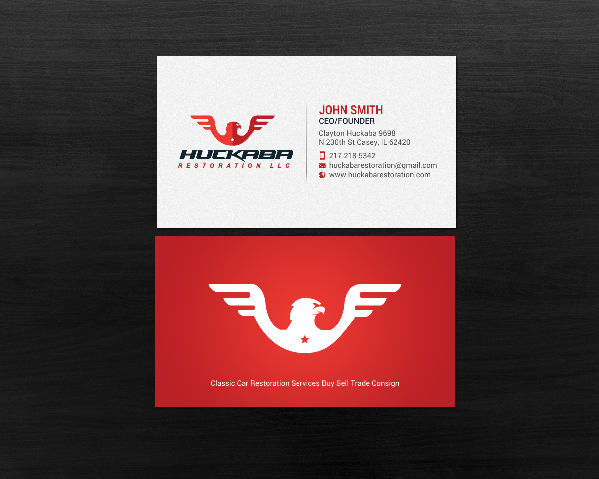 Business Card Design by chandrayaan.creative for Huckaba Restoration LLC  | Design #18612047
