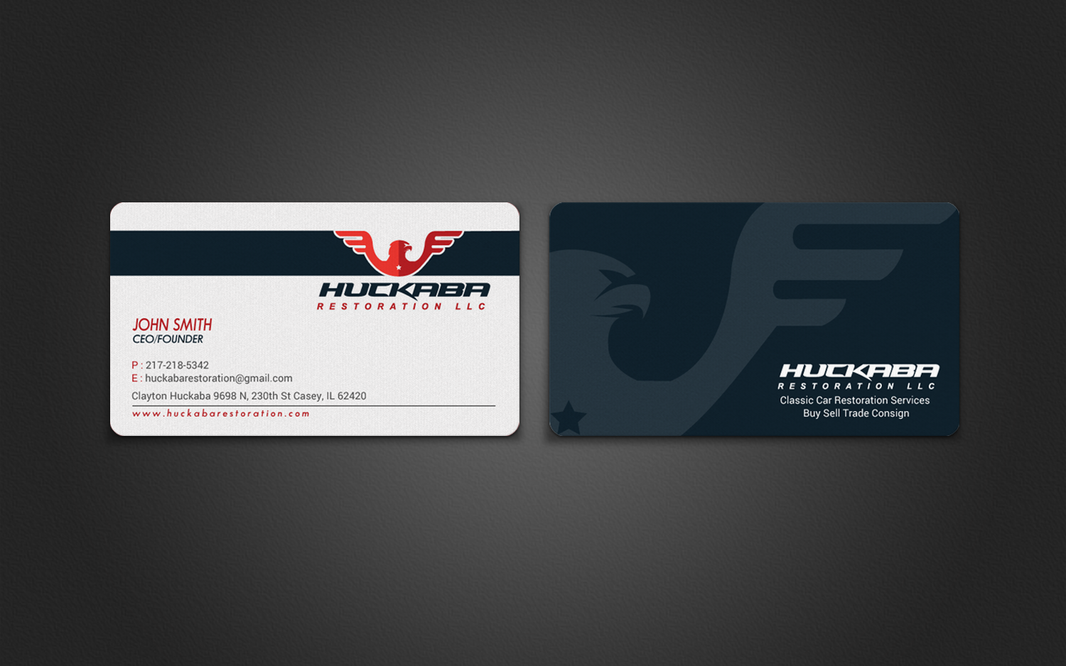 Business Card Design by chandrayaan.creative for Huckaba Restoration LLC  | Design #18613092