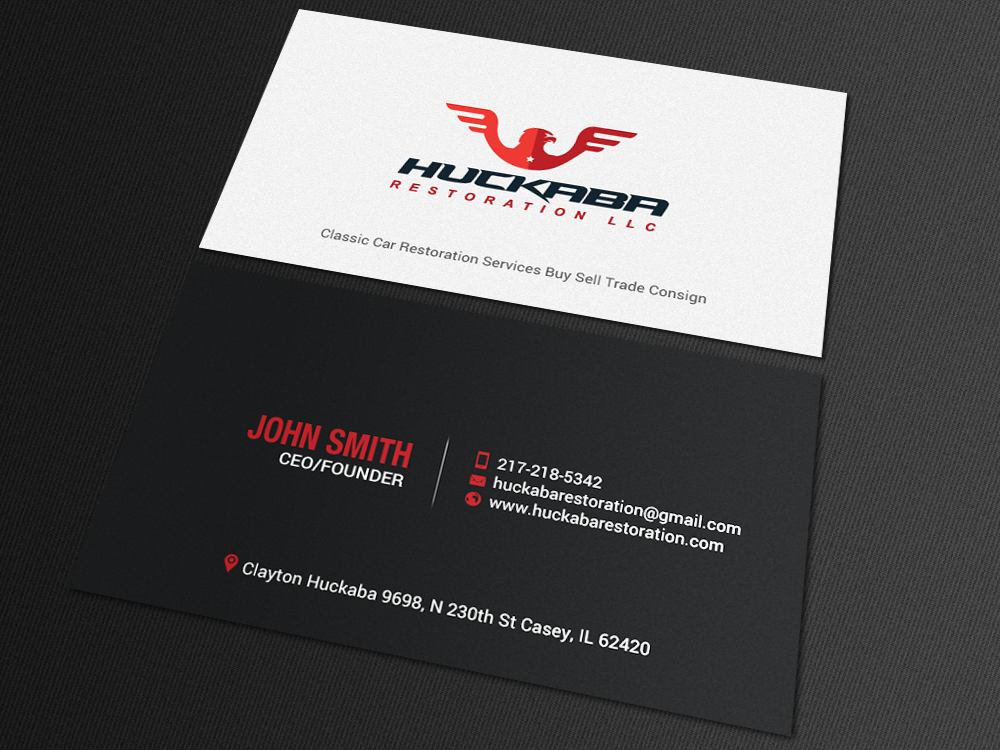 Business Card Design by chandrayaan.creative for Huckaba Restoration LLC  | Design #18613262