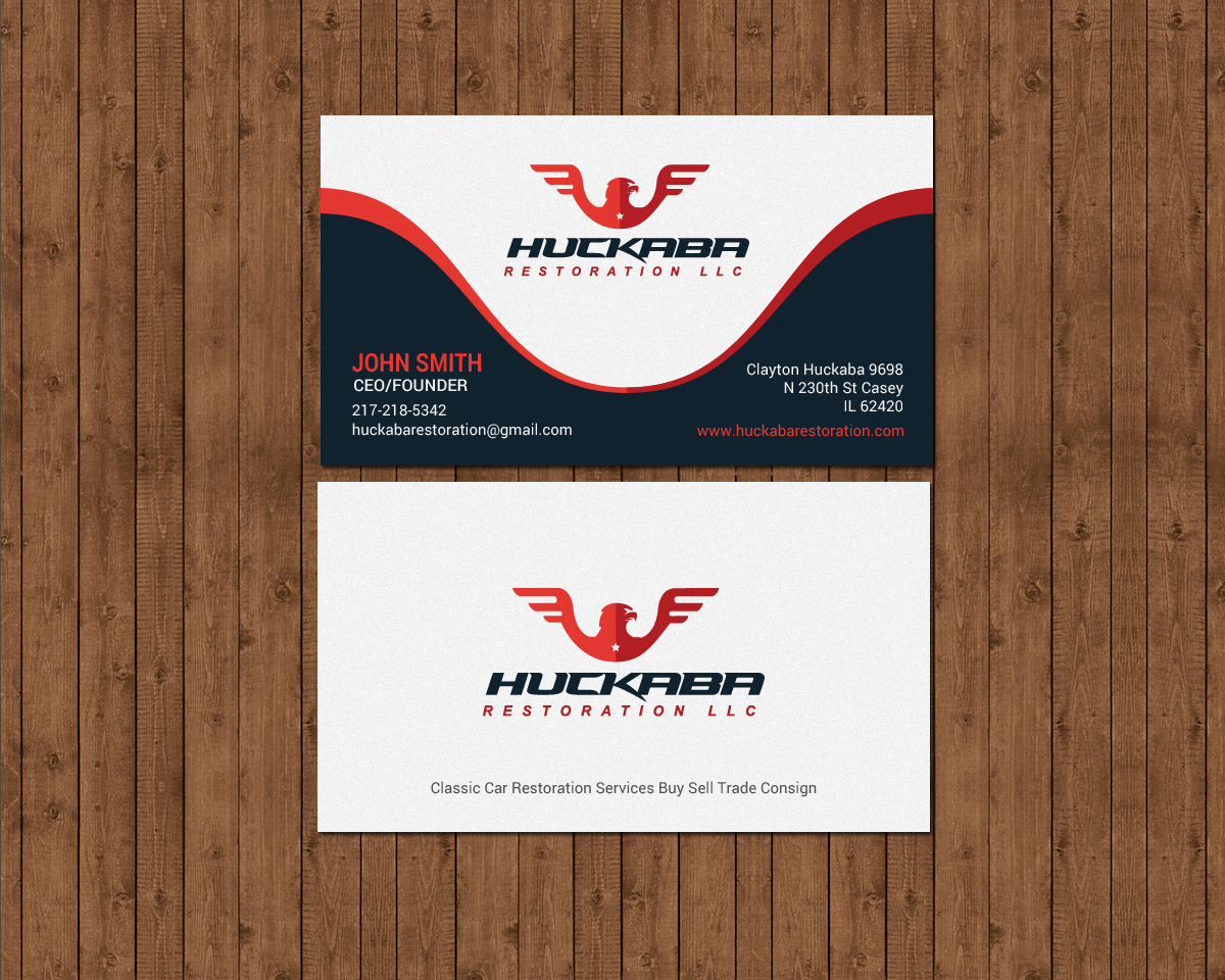 Design de Carte de Visite par chandrayaan.creative pour Huckaba Restoration LLC  | Design #18613397