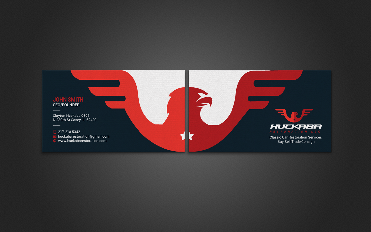 Business Card Design by chandrayaan.creative for Huckaba Restoration LLC  | Design #18624332