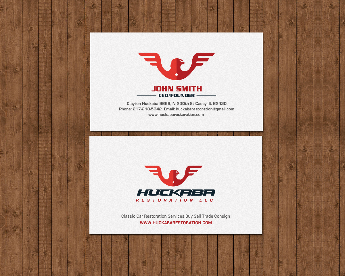 Business Card Design by chandrayaan.creative for Huckaba Restoration LLC  | Design #18624333