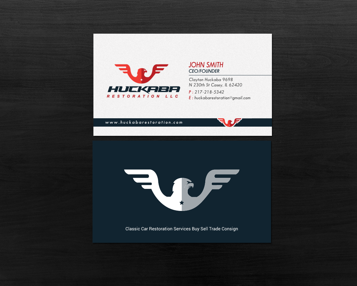 Business Card Design by chandrayaan.creative for Huckaba Restoration LLC  | Design #18624347