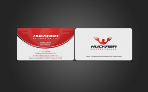 Design de Carte de Visite par chandrayaan.creative pour Huckaba Restoration LLC  | Design : #18624352