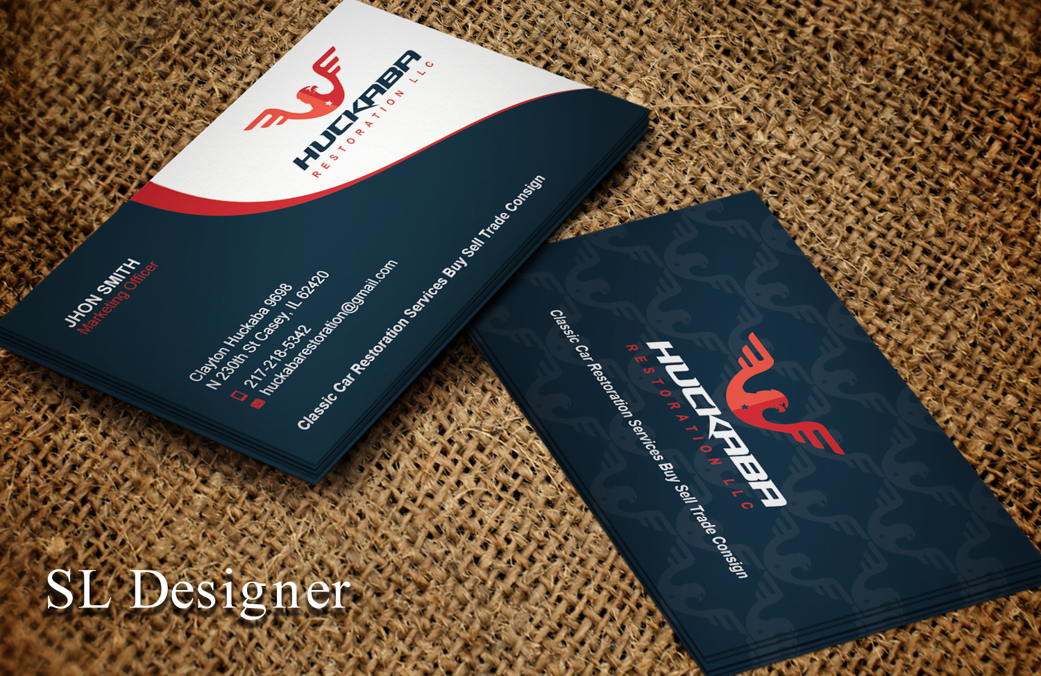 Business Card Design by SL Designer for Huckaba Restoration LLC  | Design #18619484